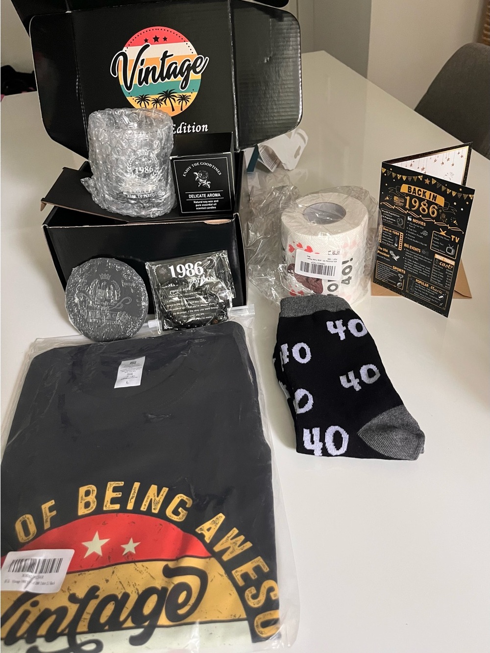 Vintage 40th Birthday Gift Box Set 1986 BNWT NEW
